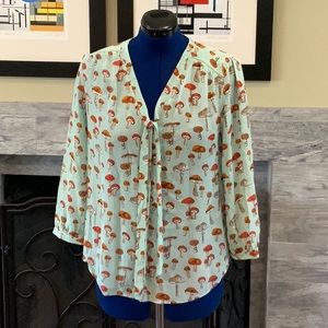 Anthropologie Silk Vintage Style Blouse